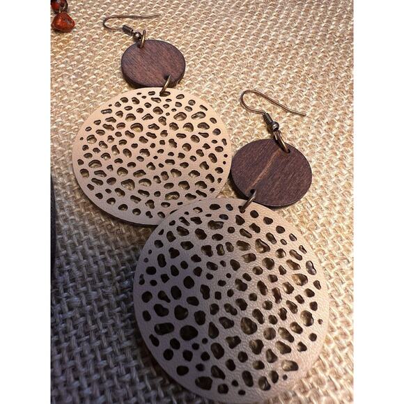 Rust Amber Coral Umber Orange Brown Lot of Fashion Jewelry--8 Pieces - Picture 4 of 11